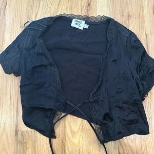 Princess Polly black cross shirt